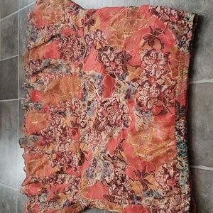 NWOT C.J. BANKS SHEER FULLY LINED BOHO TIERED SKIRT SIZE 2X